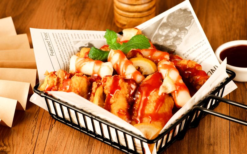 Wing Snob combo meal with fries and dipping sauce